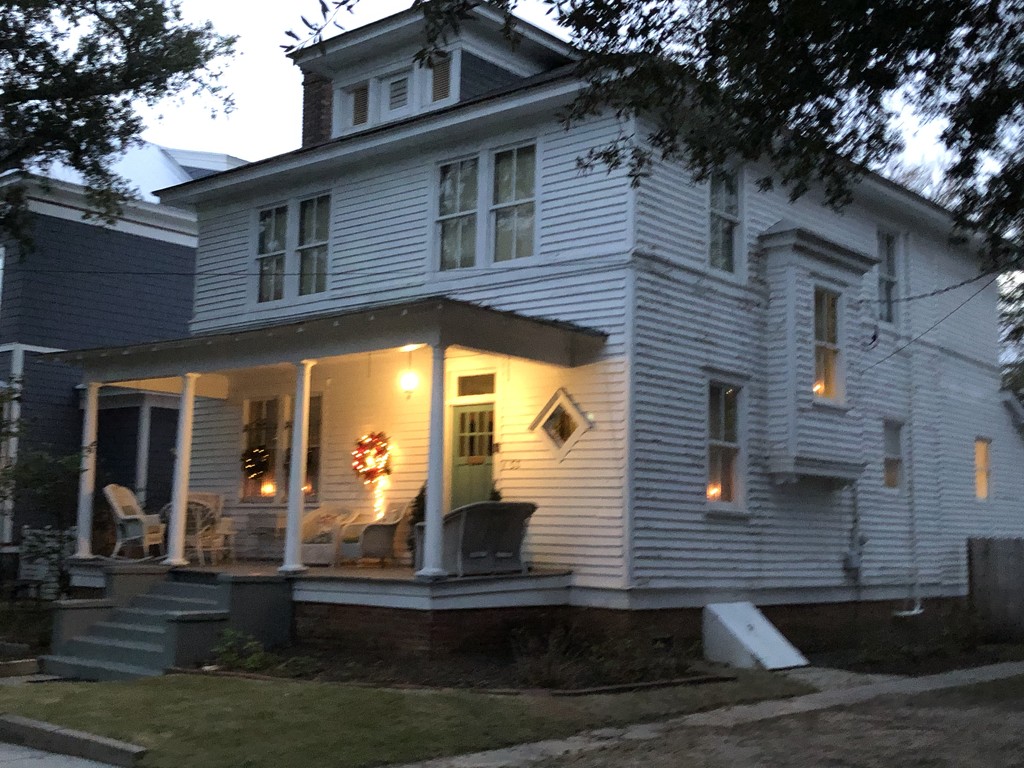 Illuminated front porch by congaree