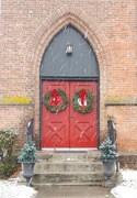 14th Dec 2020 - Door Wreaths and a Little Snow 
