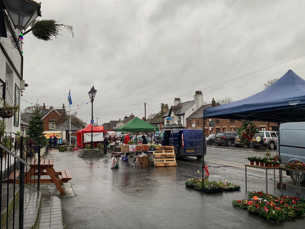 A wet market day in Great Eccleston  by happypat