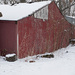 Red Barn with snow by larrysphotos