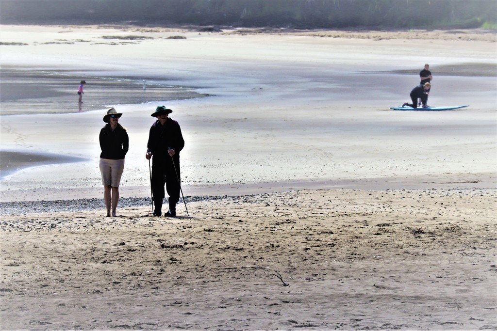 People on the beach by sandradavies