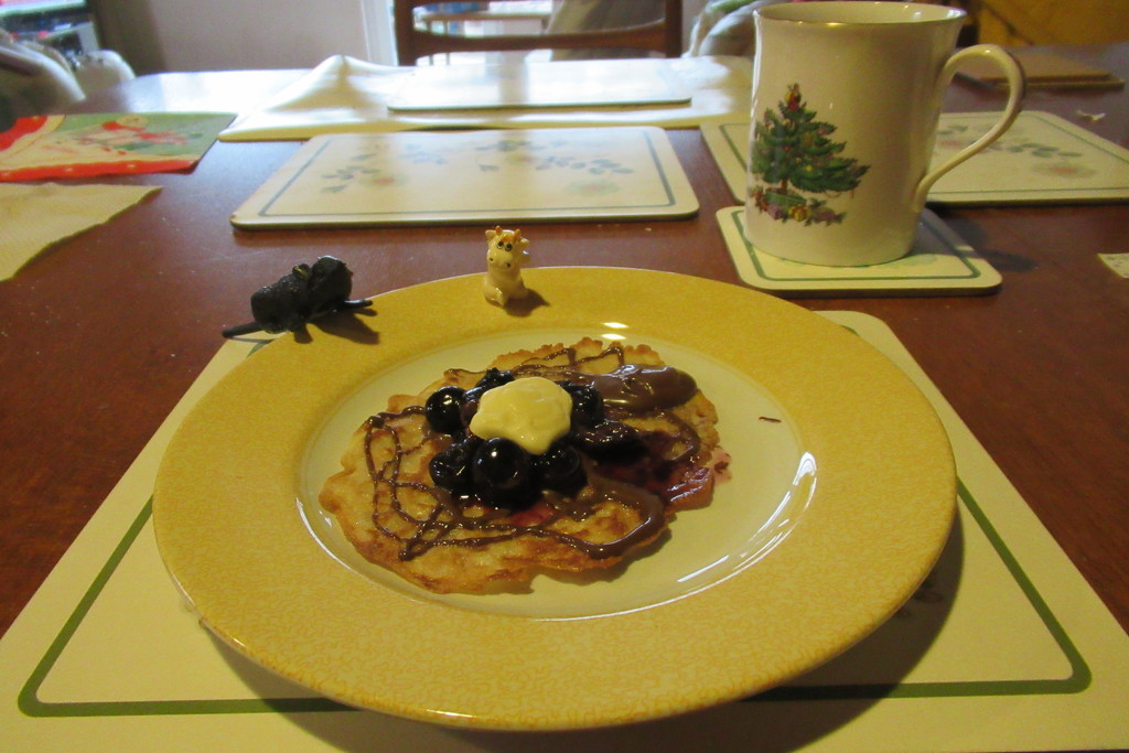 chocolate and blueberry pancakes by anniesue