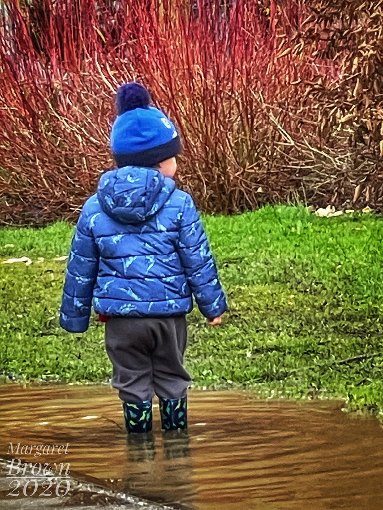Muddy puddle jumping! by craftymeg