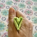 Green paper heart.  by cocobella