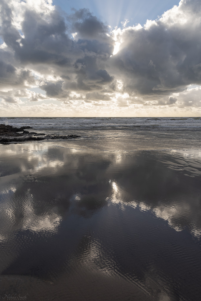 Another Beach Reflection by nickspicsnz