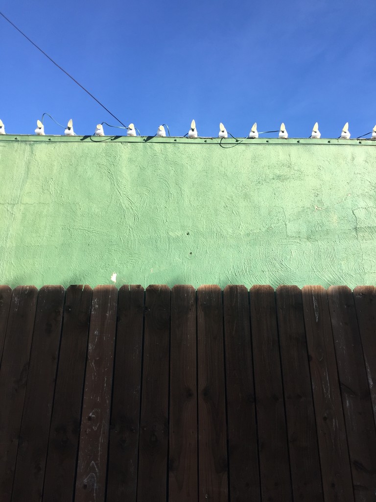 Fence, wall, sky by mcsiegle