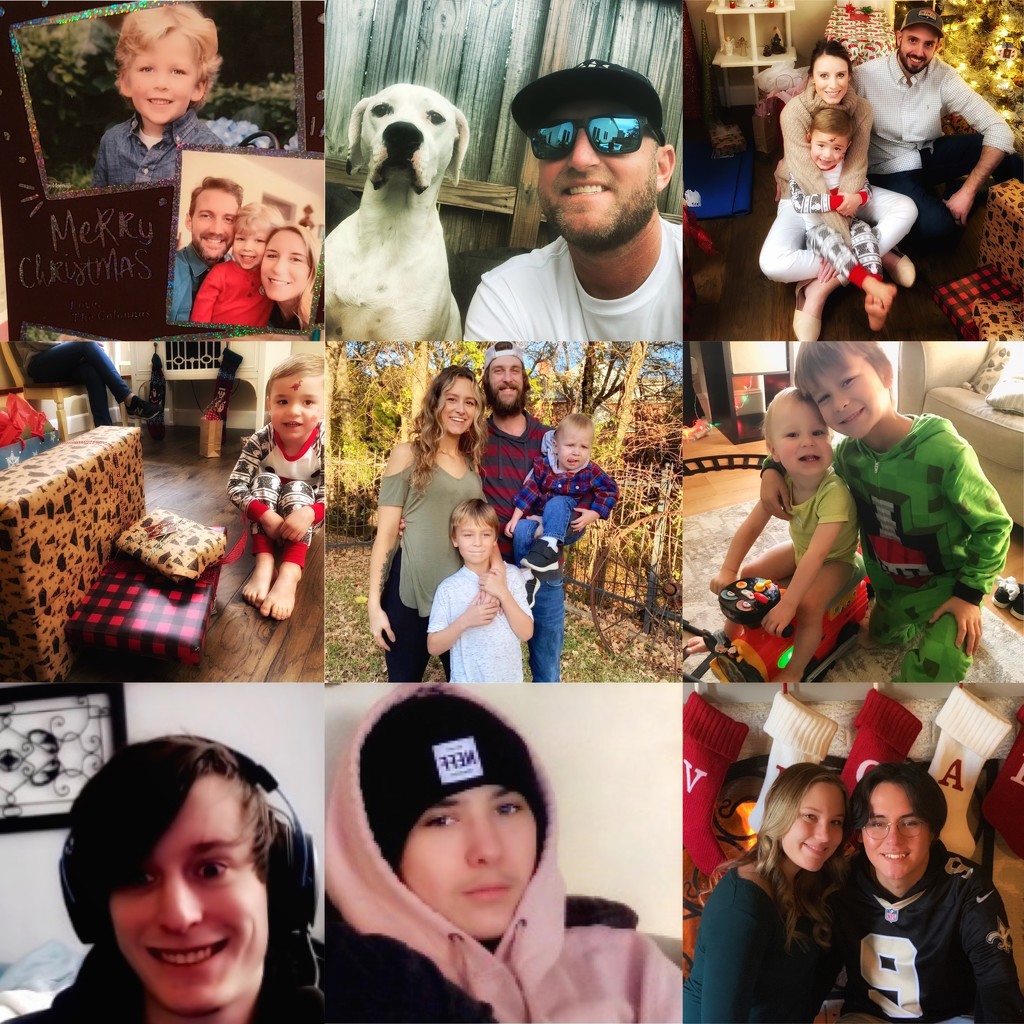 The annual grandchild Christmas collage looks a little different this year by louannwarren