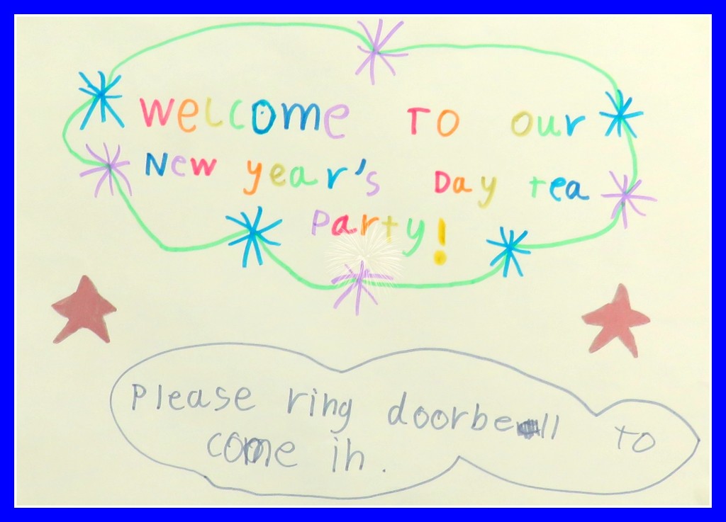 New Year Tradition (welcome sign by Henry aged 7) by cruiser
