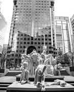 4th Jan 2021 - The Illuminated Crowd - 1985 by Raymond Mason located on McGill College in Montreal 4/365