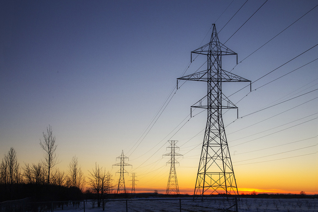Hydro Lines at Sunset by pdulis