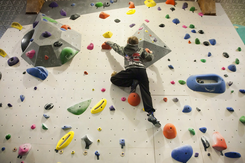 At the bouldering gym by kiwichick
