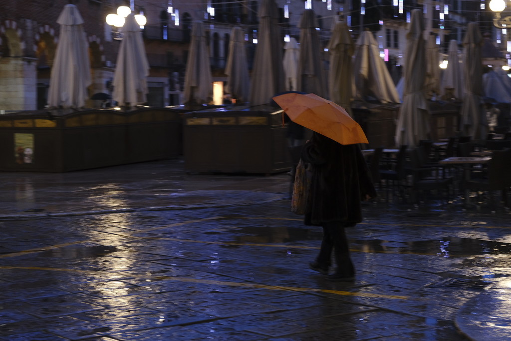 The orange umbrella  by caterina