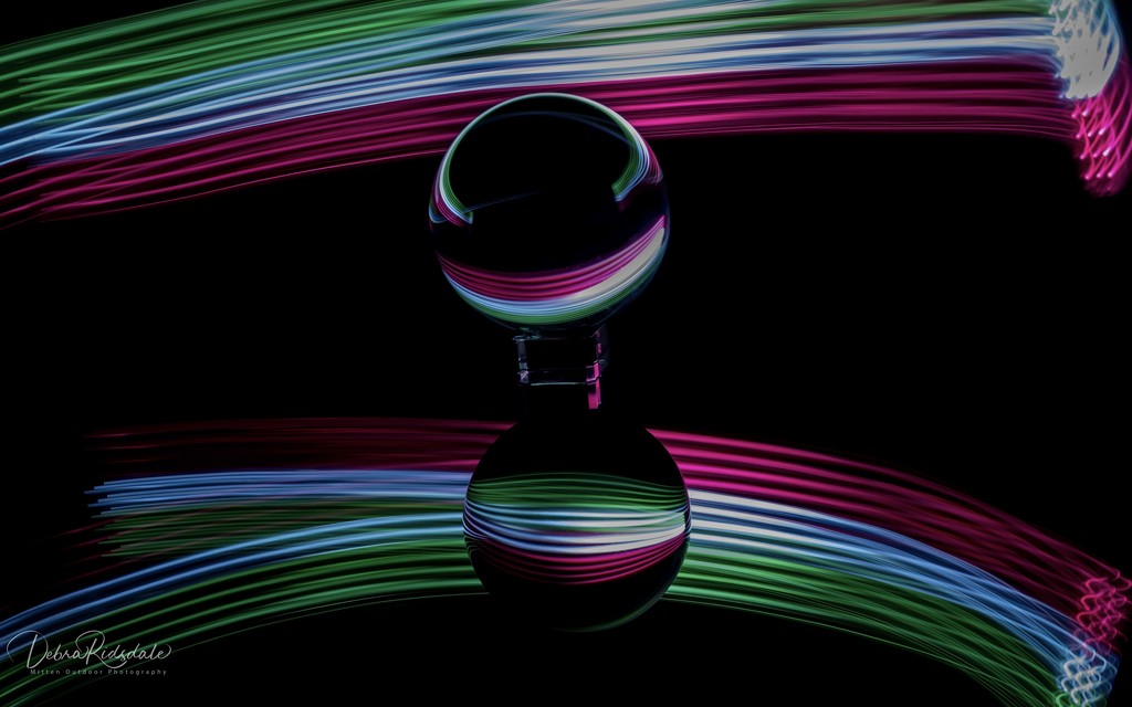 Crystal ball light painting by dridsdale