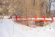 15th Jan 2021 - Red Bridge in Lacoursière Park Nuns' Island (Verdun, Montreal), Quebec