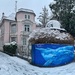 Pink house and blue whales.  by cocobella