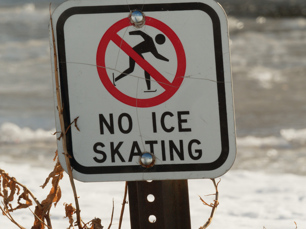 no ice skating sign by rminer