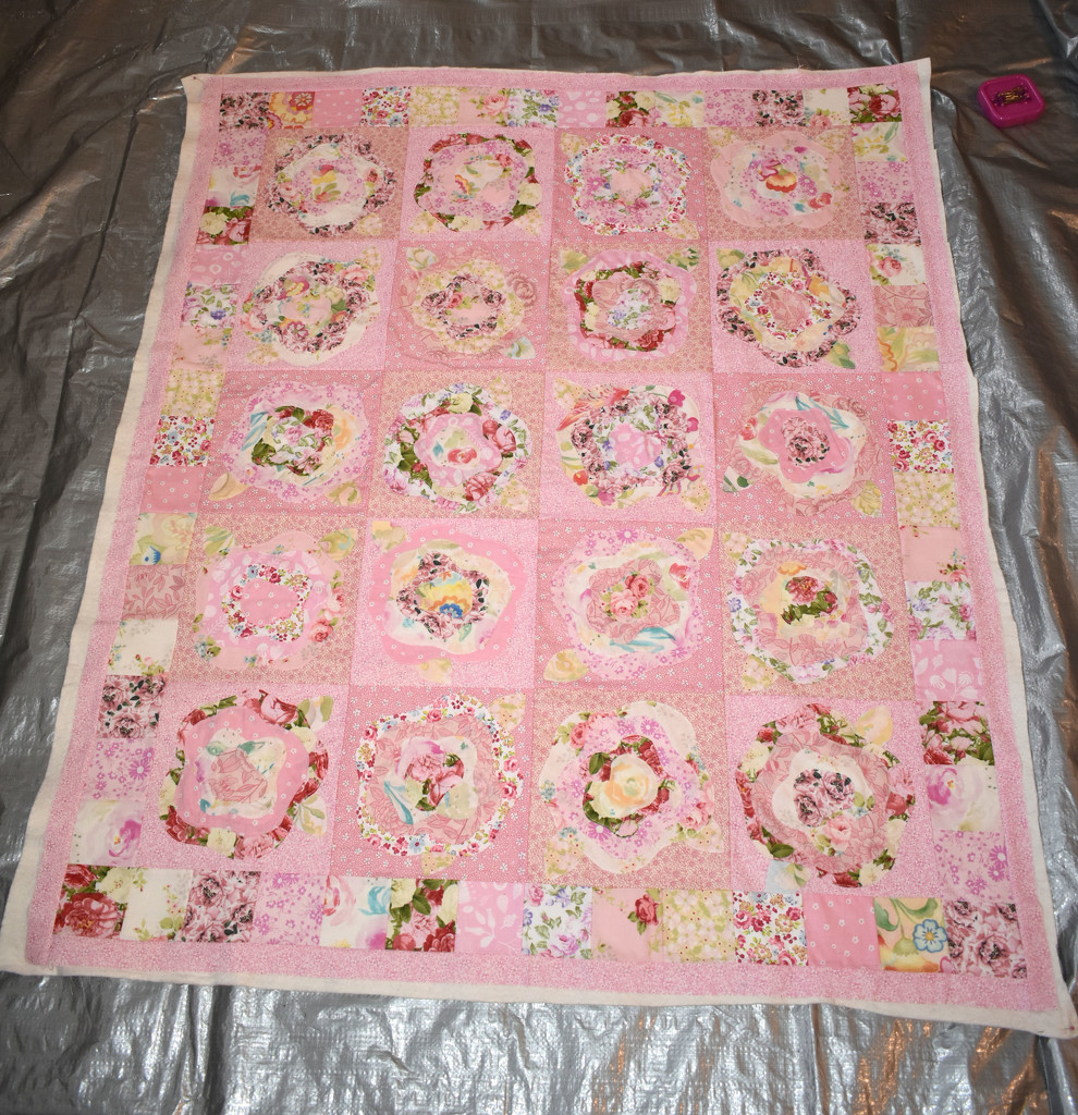 Baby quilt front by homeschoolmom