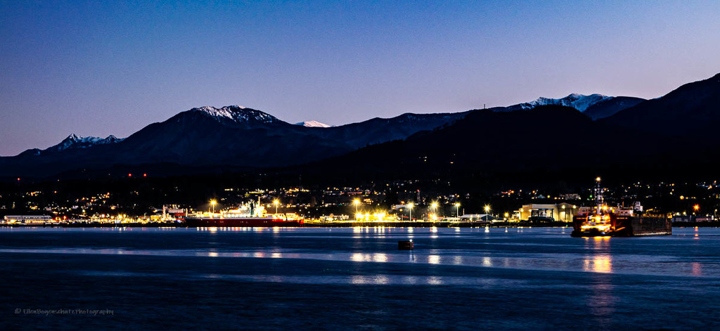 Port Angeles at night  by theredcamera