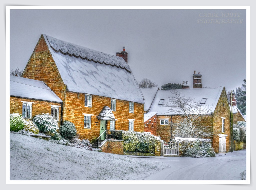 Snowy Village Scene by carolmw