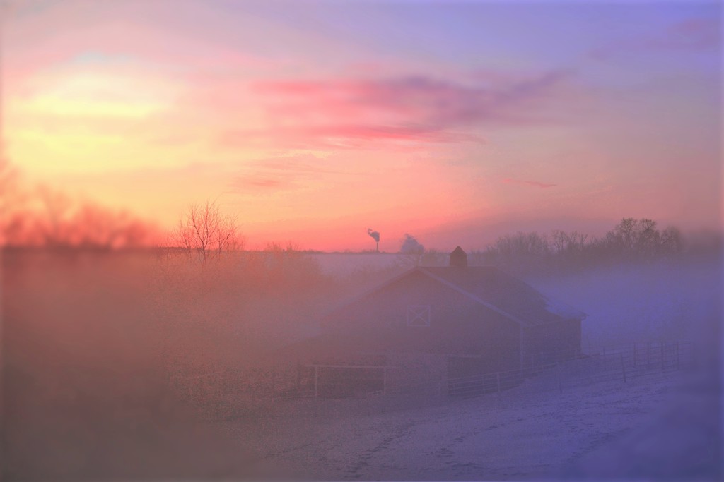 Sunrise Through Fog by lynnz