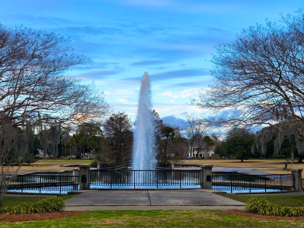 The fountain at Hampton Park by congaree