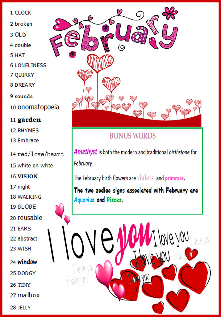 February Words 2021 by annied