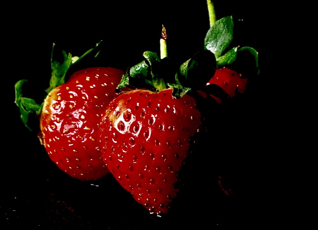 Wet Strawberries  by carole_sandford