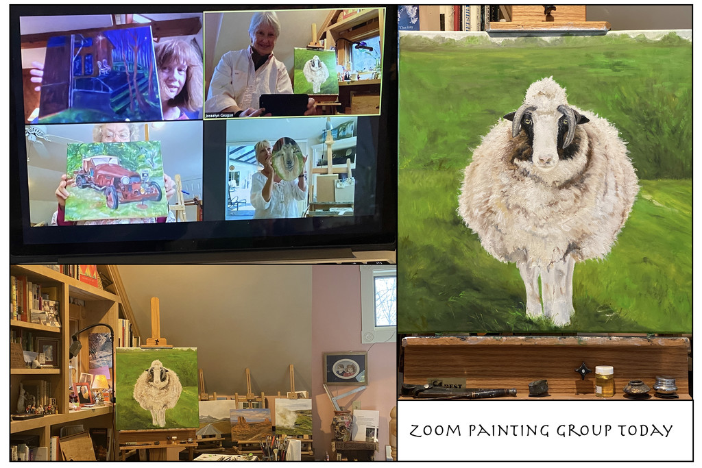 Zoom Painting Group today by berelaxed