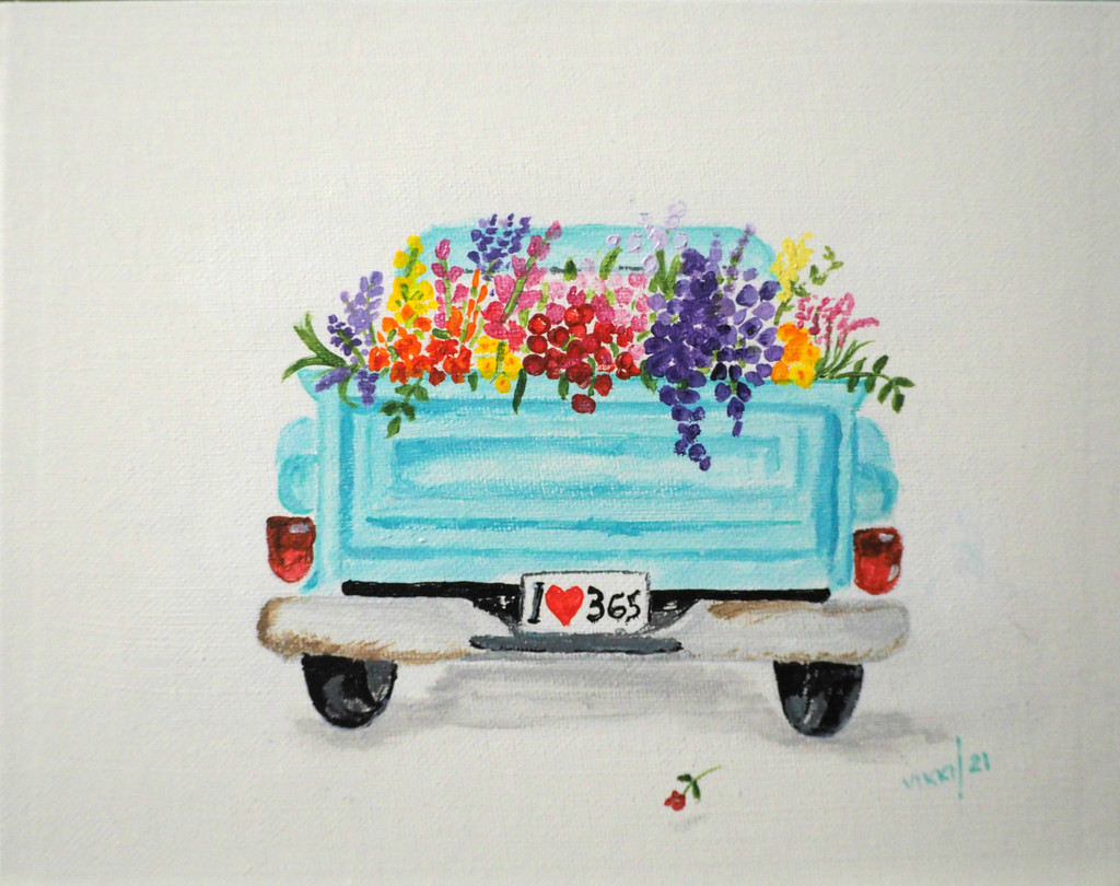 summerfield - flowers in a lorry by artsygang