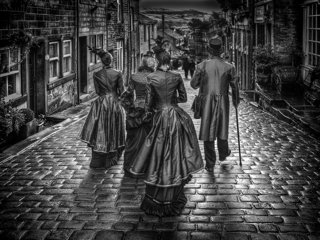 Cobbled main street, Haworth. by gamelee