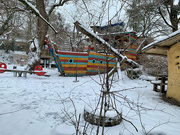 13th Feb 2021 - Colorful boat in the snow. 
