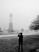 11th Feb 2021 - Sandie Lee, the light house and the fog. 