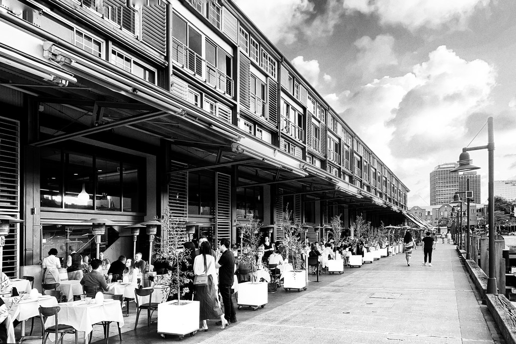 Fine dining at Woolloomooloo Bay wharf by johnfalconer