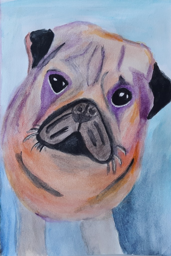 Pug Painting by julie