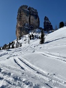 18th Feb 2021 - Ski trails under the big one of the 5 Towers