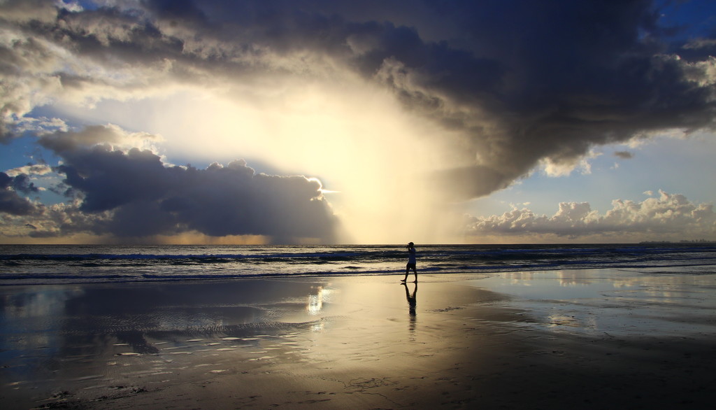 Morning Walk Along the Beach by terryliv