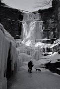19th Feb 2021 - Icefall In Black And White 