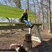 The giant bench and me.  by cocobella