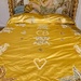 Golden bed with heart.   by cocobella