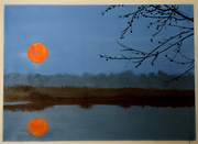 2nd Mar 2021 - leslie's moon, katy's branches, my painting