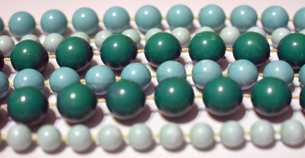 Green beads by homeschoolmom