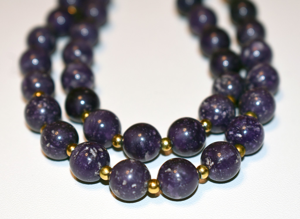 Purple bead necklace by homeschoolmom