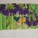 Diana's orange birdie and purple flowers by artsygang