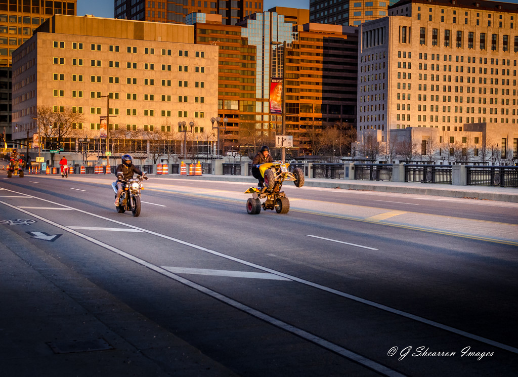 4-Wheeling Show-Off Crosses Bridge by ggshearron