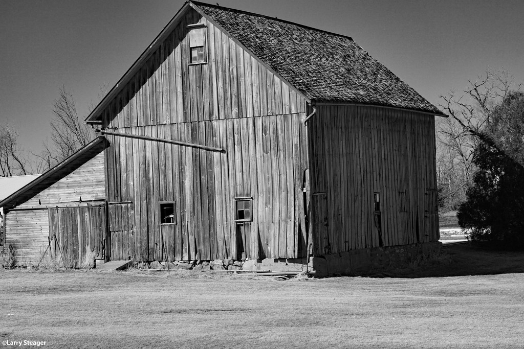 Barn 1 in Black and White by larrysphotos