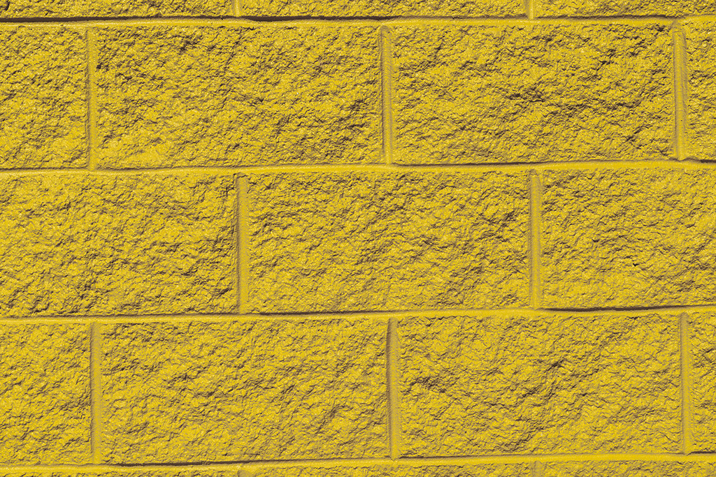 Yellow Block Wall by k9photo