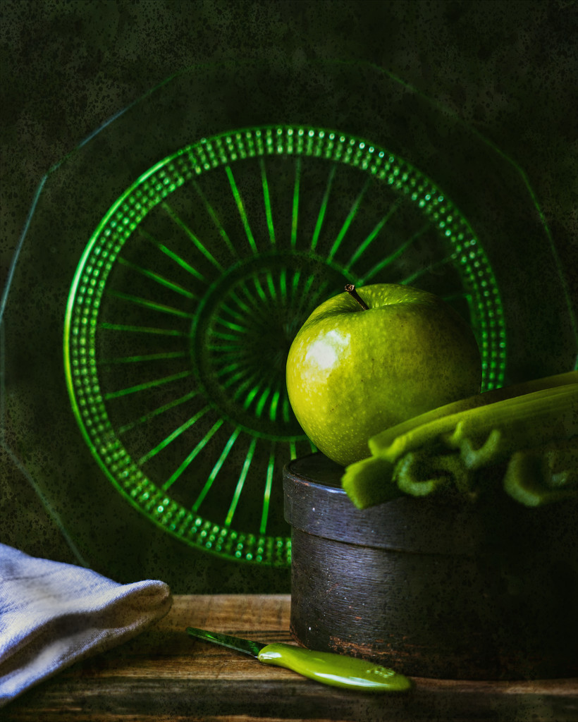 green apple still life by jernst1779