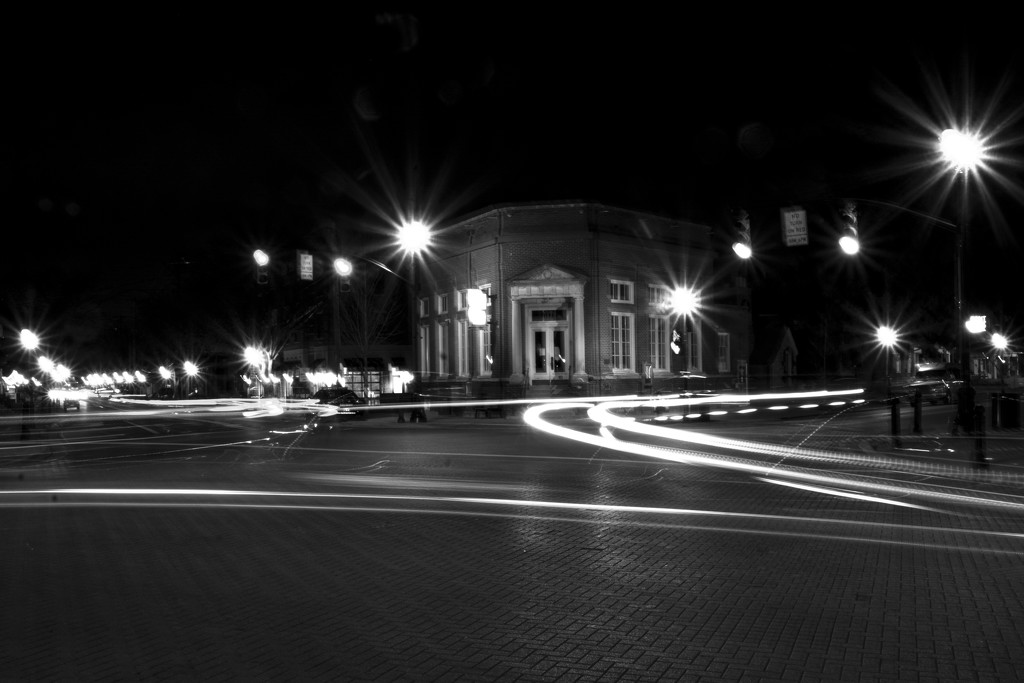 Light Trails at Town Hall by cwbill