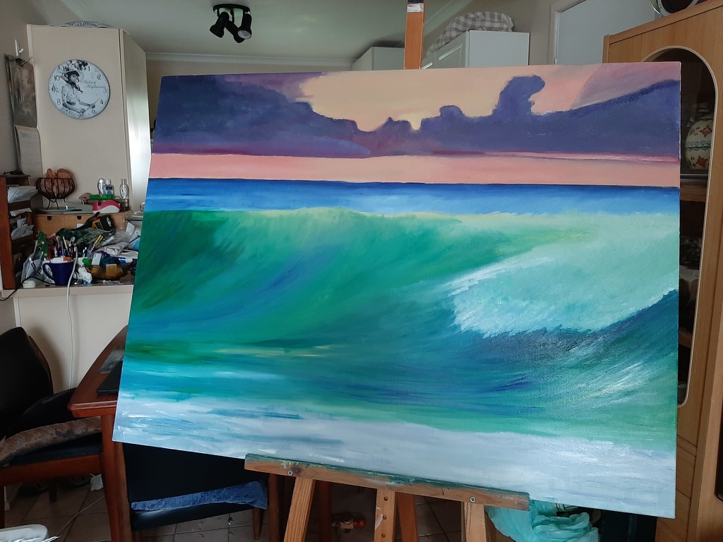 Progress on 'Surfing Lesson' by mozette