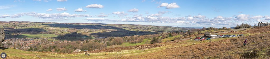 Panoramic - From Cow and Calf Rocks Ilkley by lumpiniman